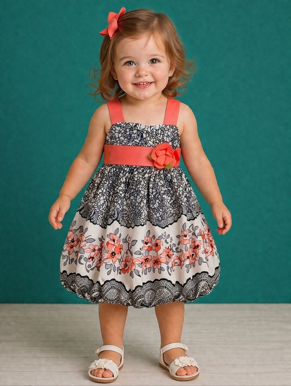 JESSICA ANN Paisley Formal Balloon Formal Summer Party Dress 2T